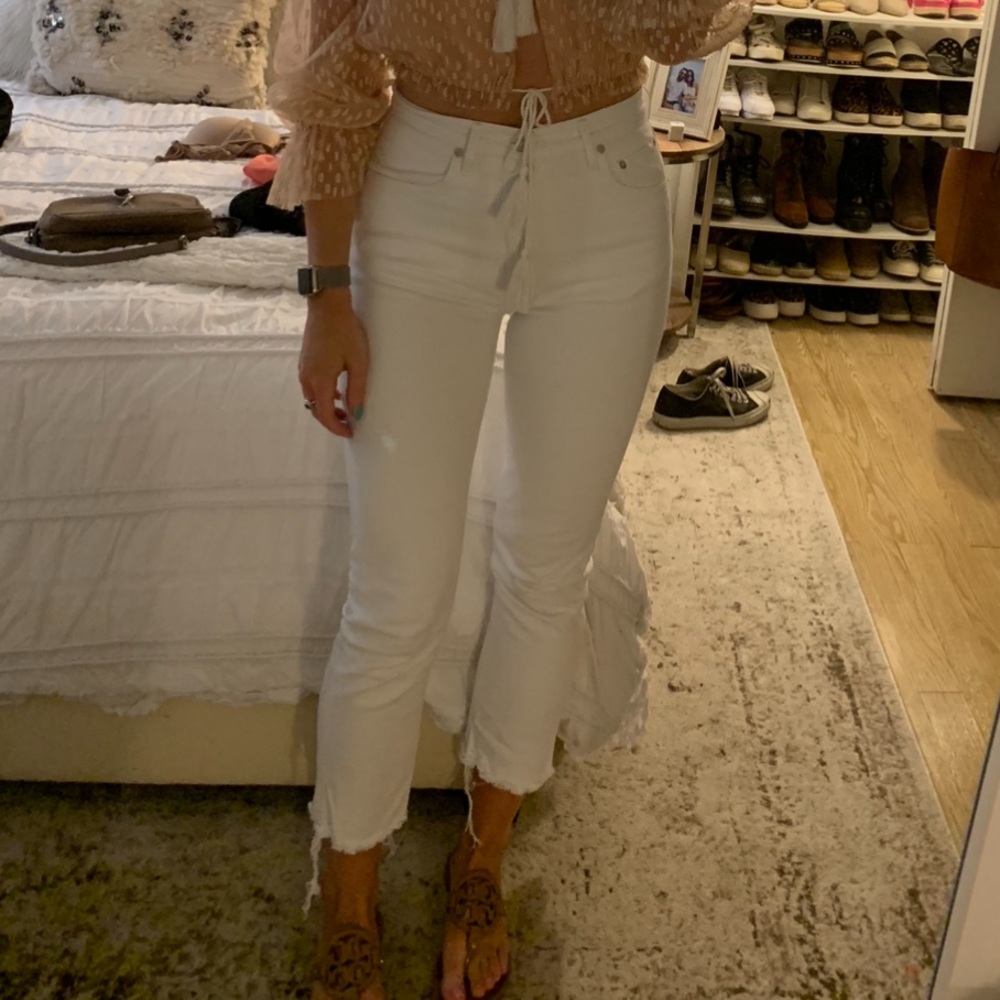 Agolde Riley High Rise Straight Crop - Picture 2 of 5